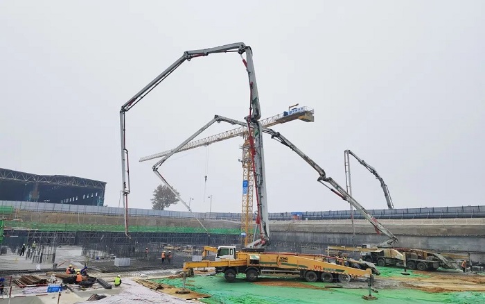 生态建设再添新篇！KY开元62米泵车组团助建泉城