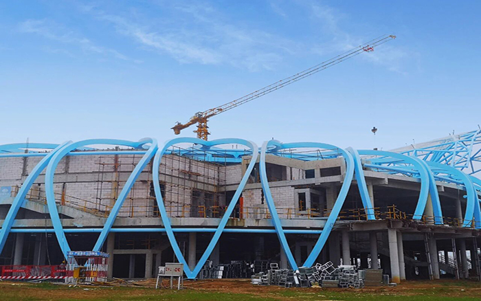 塔机群立！KY开元助建安徽新地标